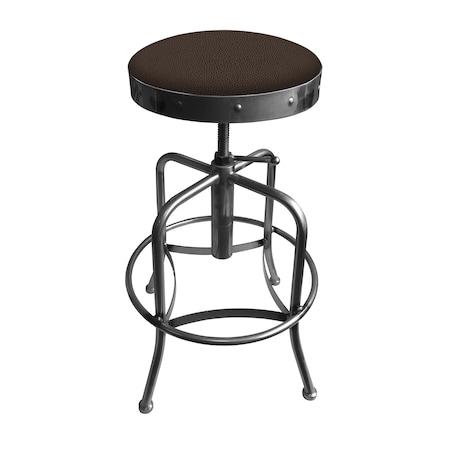 Holland Bar Stool Co Adjustable Stool, Clear Coat Finish, Rein Coffee Seat 910CL025